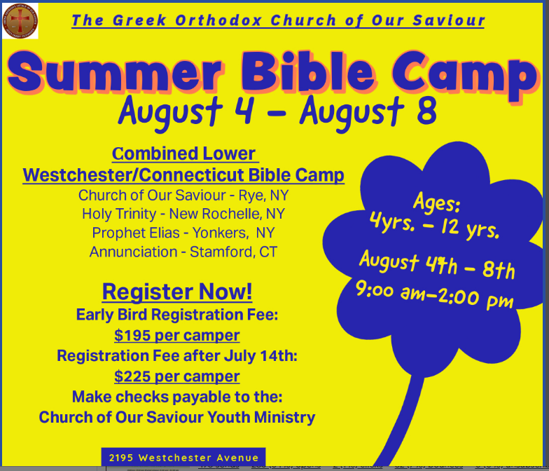 Summer Bible Camp for Kids 8/4 through 8/8